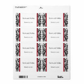 Damask Wedding Favor Labels (Vorne)