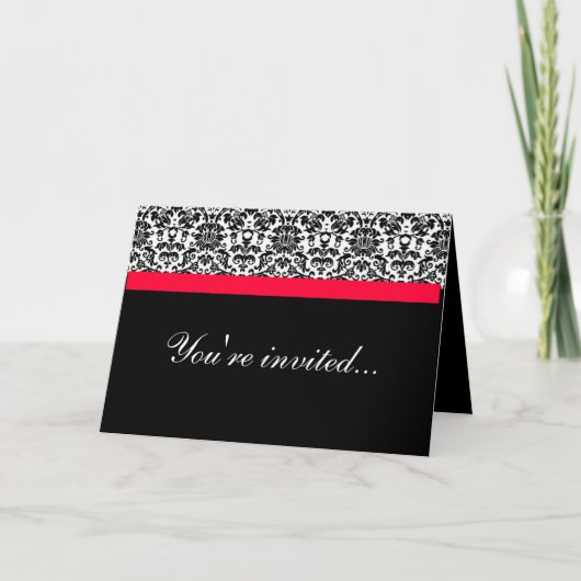 Damask Wedding Invite Einladung (Vorderseite)