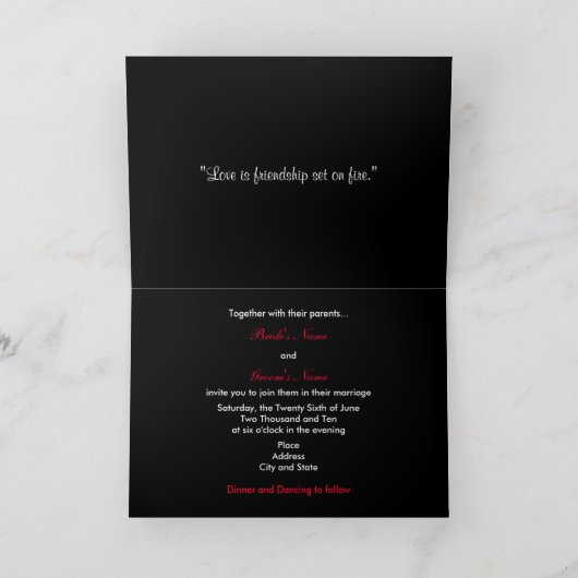 Damask Wedding Invite Einladung (Innenseite)