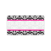 Damask Wedding Labels Adressaufkleber (Vorne)