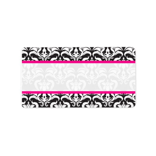 Damask Wedding Labels Adressaufkleber (Vorne)
