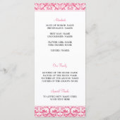Damask Wedding Programs (Honeysuckle) 2-seitig Programm (Rückseite)
