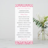 Damask Wedding Programs (Honeysuckle) 2-seitig Programm (Stehend Vorderseite)