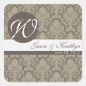 Damask Wedding Sticker (Vorderseite)