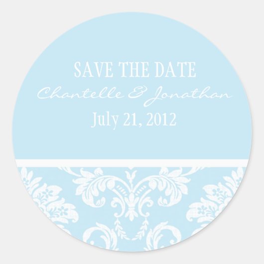 Damask Wedding Sticker (Vorderseite)