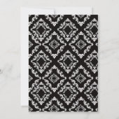 Damask Wedding-Vorlage Einladung (Rückseite)