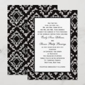 Damask Wedding-Vorlage Einladung (Vorne/Hinten)