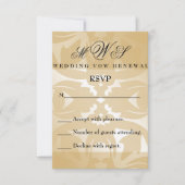 Damask Wedding Vow RSVP Card (Vorderseite)