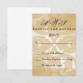 Damask Wedding Vow RSVP Card Karte (Vorne/Hinten)
