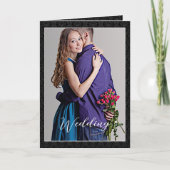 Damask Weditation - Schwarz und Weiß Einladung (Vorderseite)