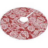 Damask Weihnachten Polyester Weihnachtsbaumdecke (Schrägansicht)