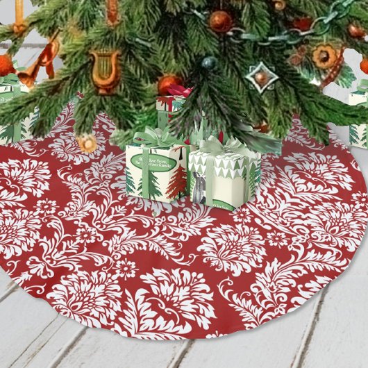 Damask Weihnachten Polyester Weihnachtsbaumdecke