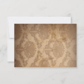 Damask Western Cowboy Hochzeit RSVP Reaktion Karte (Rückseite)