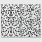 Damask White & Black Geschenkpapier (Flach)