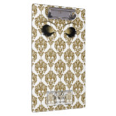 Damask White Gold Makeuyes Lashes Personalisiert Klemmbrett (Rechts)