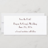 Damask White WEDDING Rett-the-Date (Rückseite)