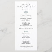Damask White WEDING-Programm Programm (Rückseite)