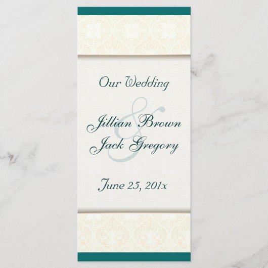 Damask White WEDING-Programm Programm (Vorderseite)