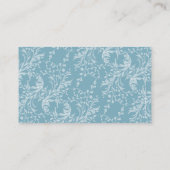 Damask Wildblumen Alltägliche blaue Visitenkarte (Rückseite)