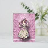 Damask Wildblumen, MARIE ROSETTE Postkarte (Stehend Vorderseite)