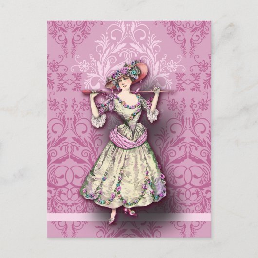 Damask Wildflowers, MARIE ROSETTE Postkarte (Vorderseite)
