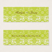 Damask Wirbel bringen Limone Custom Vielen Dank Ge (Vorne & Hinten)