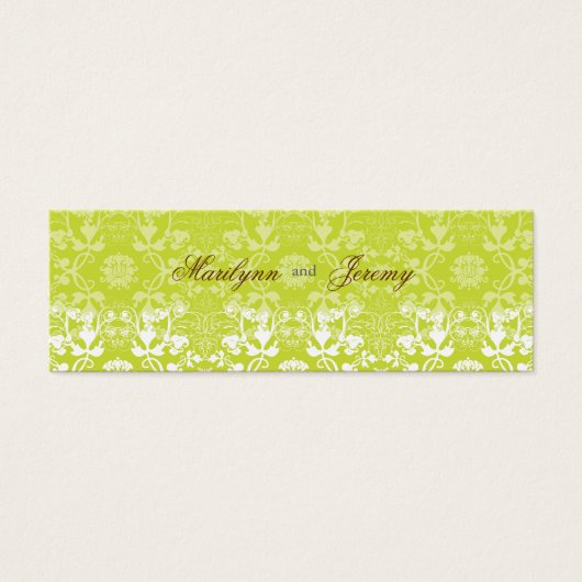 Damask Wirbel bringen Limone Custom Vielen Dank Ge (Vorderseite)