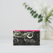 Damask + Wirbel Kostümbildner Visitenkarte (Stehend Vorderseite)