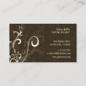 Damask + Wirbel Kostümbildner Visitenkarte (Rückseite)