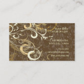 Damask + Wirbel Kostümbildner Visitenkarte (Rückseite)