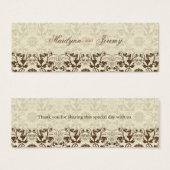 Damask Wirbel Lace Coffee Vielen Dank, dass Sie da (Vorne & Hinten)