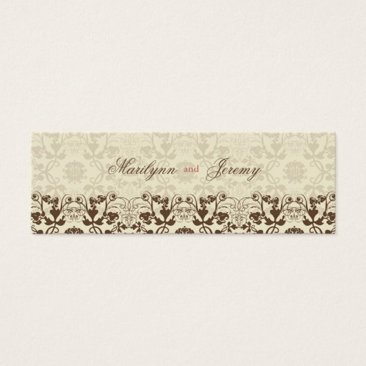 Damask Wirbel Lace Coffee Vielen Dank, dass Sie da (Vorderseite)