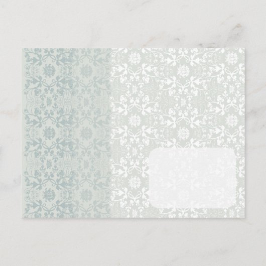 Damask Wirbel Lace Dream Save the Date Postkarte (Rückseite)