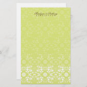 Damask Wirbel Lace Limon Dankeschön Stationery Briefpapier (Vorne/Hinten)