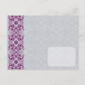 Damask Wirbel Lace Orchid Save the Date Postkarte (Rückseite)