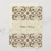 Damask Wirbel laden Kaffeepause ein Einladung (Vorne/Hinten)