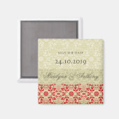 Damask-Wirbel ziehen Gewürz speichern Zeitschrift Magnet (Vorderseite/Rückseite)