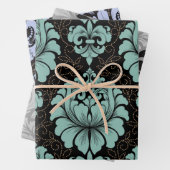 Damask Wrapping Paper Flat Sheet Set of 3 Geschenkpapier Set (Beispiel)