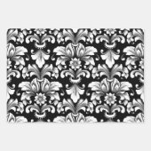 Damask Wrapping Paper Flat Sheet Set of 3 Geschenkpapier Set (Vorderseite 2)