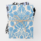 Damask Wrapping Paper Flat Sheet Set of 3 Geschenkpapier Set (Beispiel)