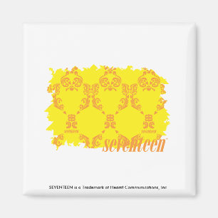 Damask Yellow Orange 2 Magnet