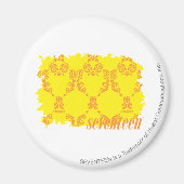 Damask Yellow Orange 2 Magnet (Vorne)