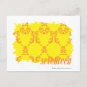Damask Yellow Orange 2 Postkarte (Vorderseite)