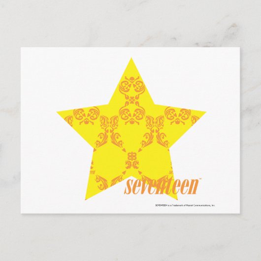 Damask Yellow Orange 3 Postkarte (Vorderseite)
