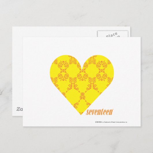 Damask Yellow Orange 4 Postkarte (Vorne/Hinten)