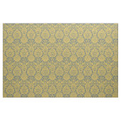 Damaske mit Löwen, Senf auf Marine Blue Stoff (Yard (91,4 cm))