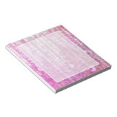 Damaske Wildblumen, MADAM VALESKA in rosa Notizblock (angewinkelt)