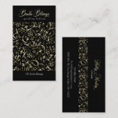 Damasken aus weißem Glitzer Visitenkarte (Vorne/Hinten)