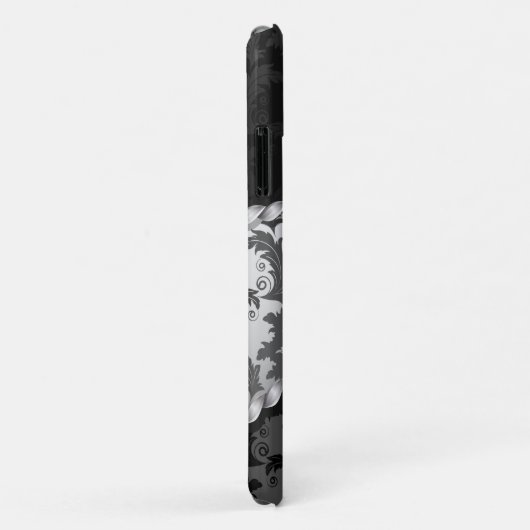 Damasken Muster, Grau Damaske, Damaske Case-Mate iPhone Hülle (Hinten/Rechts)