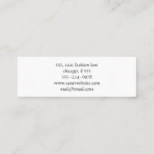 Damasken Muster, Grau Damaske, Damaske Mini Visitenkarte (Rückseite)